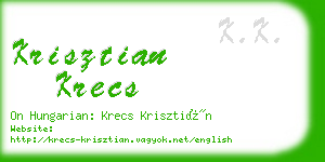 krisztian krecs business card